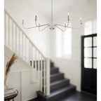 Luminaire minimaliste à 6 lumières de 64 pouces en noir mat / doré / chrome - N/A