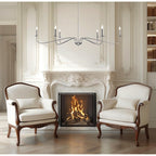 Luminaire minimaliste à 6 lumières de 64 pouces en noir mat / doré / chrome - N/A