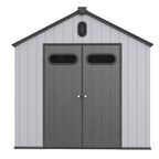 Abri de jardin en résine pour extérieur, résistant aux intempéries, avec plancher, modèle Spire Tool Shed, dimensions : 6 pi x 4 pi / 6 pi x 8 pi / 8 pi x 6 pi / 8 pi x 10 pi