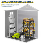 Abri de jardin en résine pour extérieur, résistant aux intempéries, avec plancher, modèle Spire Tool Shed, dimensions : 6 pi x 4 pi / 6 pi x 8 pi / 8 pi x 6 pi / 8 pi x 10 pi