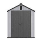 Abri de jardin en résine pour extérieur, résistant aux intempéries, avec plancher, modèle Spire Tool Shed, dimensions : 6 pi x 4 pi / 6 pi x 8 pi / 8 pi x 6 pi / 8 pi x 10 pi