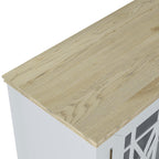 Buffet de cuisine de style vintage en bois, 160 cm de largeur.