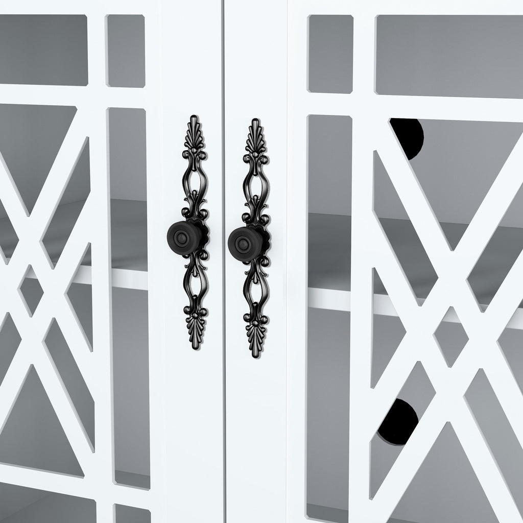 Buffet de cuisine de style vintage en bois, 160 cm de largeur.