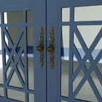 Buffet de cuisine de style vintage en bois, 160 cm de largeur.