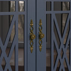 Buffet de cuisine de style vintage en bois, 160 cm de largeur.