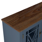 Buffet de cuisine de style vintage en bois, 160 cm de largeur.