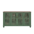 Buffet de cuisine de style vintage en bois, 160 cm de largeur.