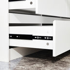 Commode 63W à 9 tiroirs, commode d'appoint pour salon et chambre à coucher.