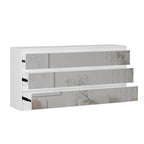 Commode 63W à 9 tiroirs, commode d'appoint pour salon et chambre à coucher.