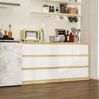 Commode 63W à 9 tiroirs, commode d'appoint pour salon et chambre à coucher.