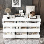 Commode 63W à 9 tiroirs, commode d'appoint pour salon et chambre à coucher.