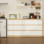 Commode 63W à 9 tiroirs, commode d'appoint pour salon et chambre à coucher.