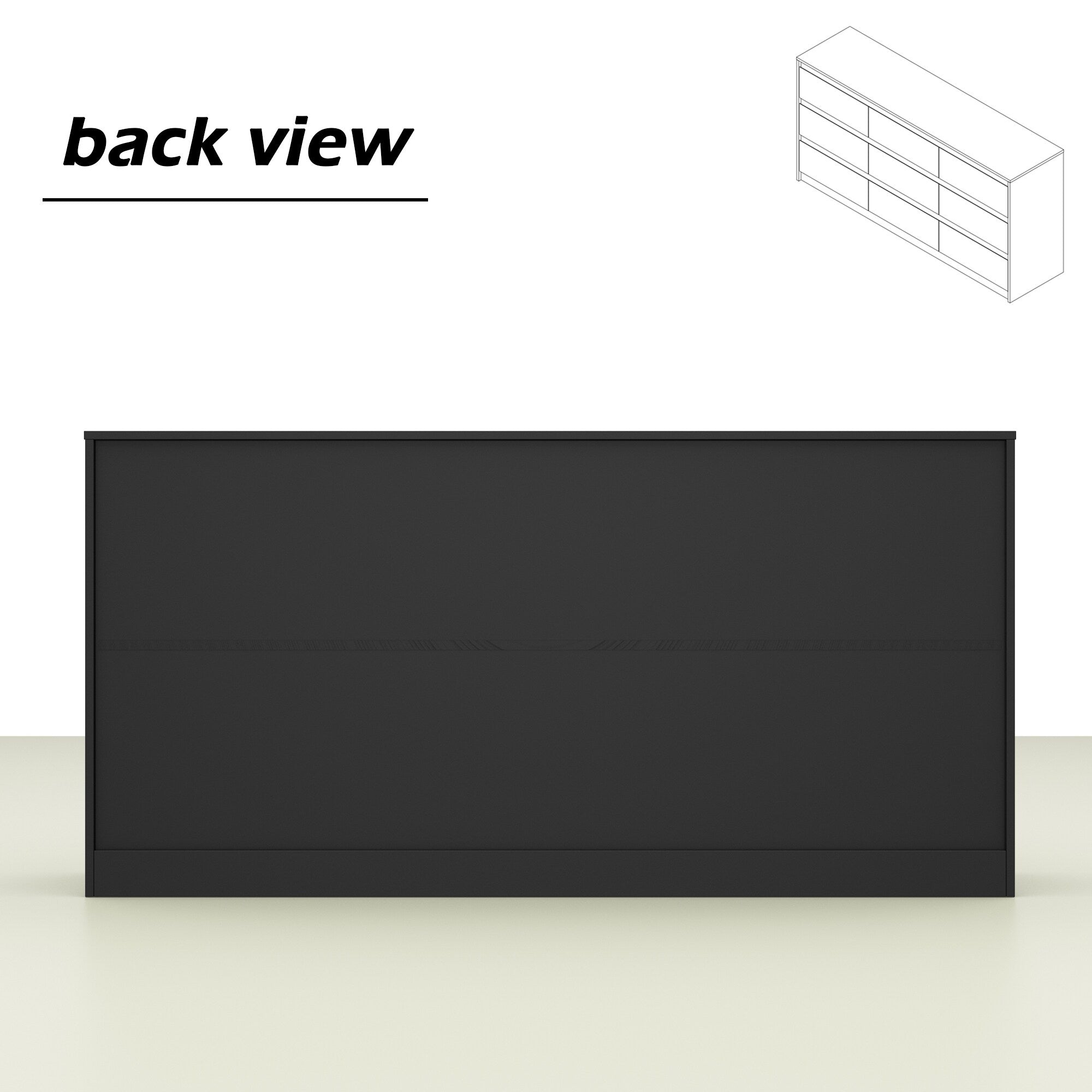 Commode 63W à 9 tiroirs, commode d'appoint pour salon et chambre à coucher.