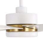 Ventilateur de plafond LED noir à 8 pales de 65 pouces avec éclairage et télécommande