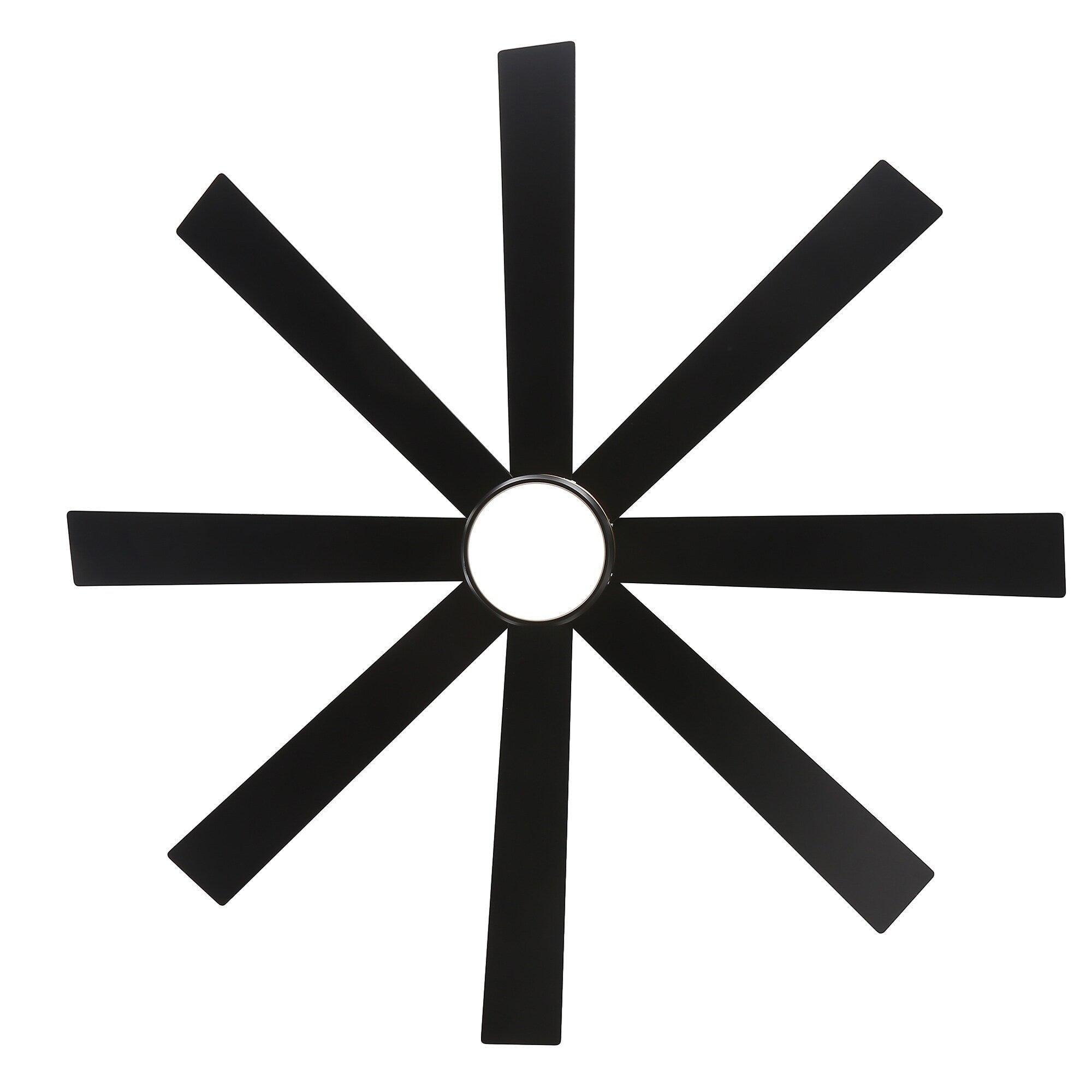 Ventilateur de plafond LED noir à 8 pales de 65 pouces avec éclairage et télécommande