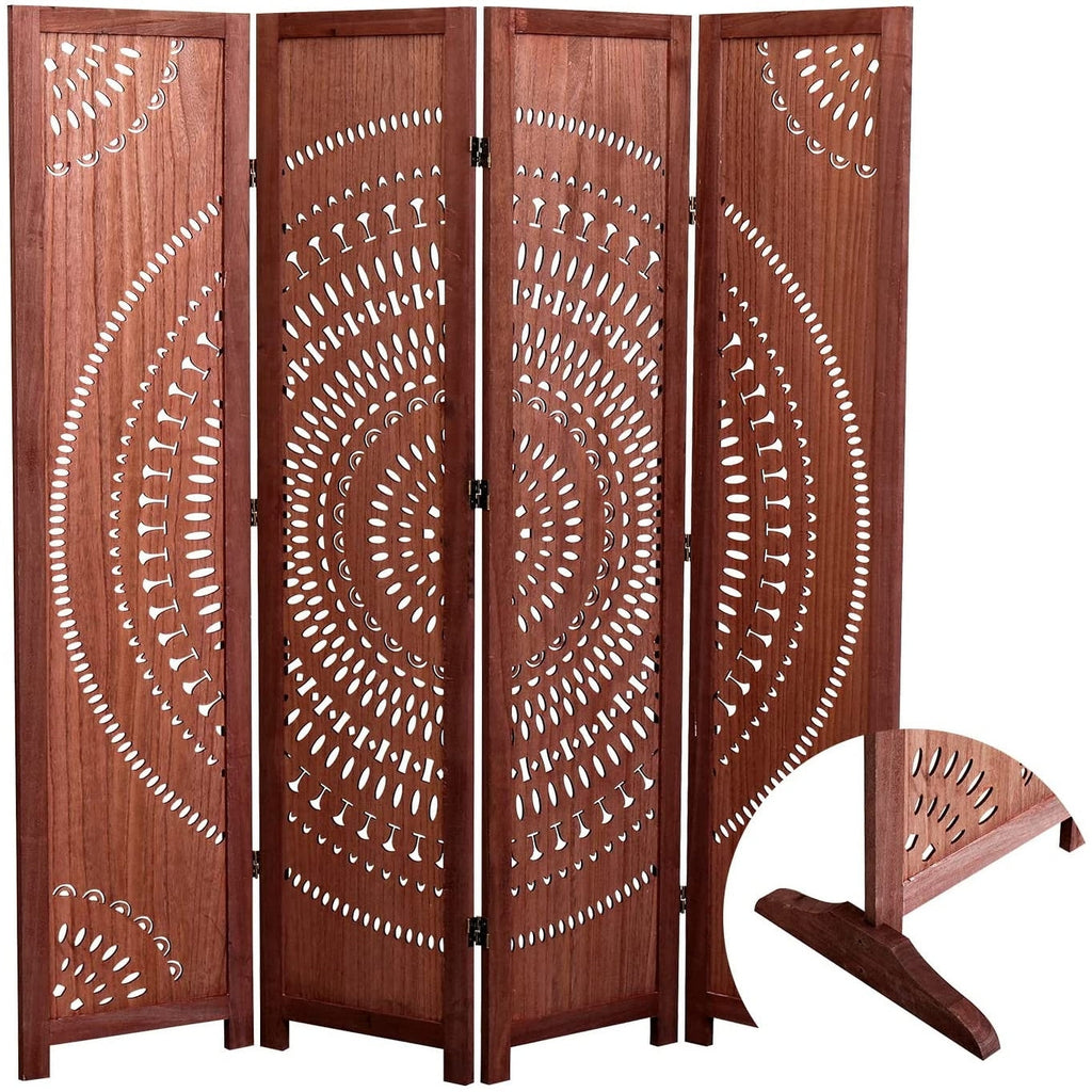 Paravent pliable en bois massif de 165 cm de hauteur