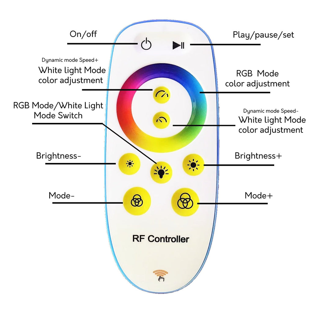 69 Lampe de sol LED à arc/courbe, à intensité variable - RGBW - N/A
