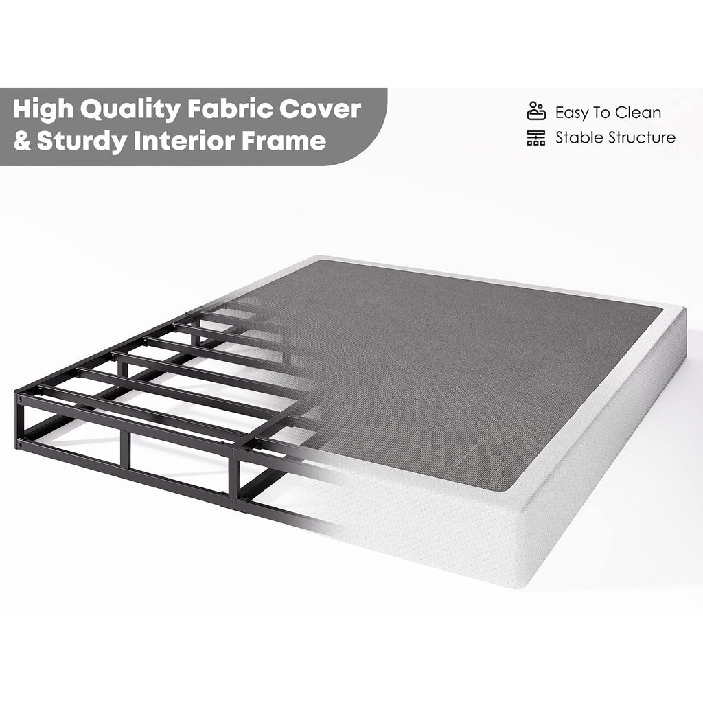 FSCHOS Sommier à ressorts métallique de 7 pouces, base de matelas basique, sans pieds.