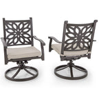 Ensemble de salle à manger d'extérieur MAISON ARTS 7 pièces en fonte d'aluminium avec table rectangulaire extensible et 6 chaises en fonte d'aluminium