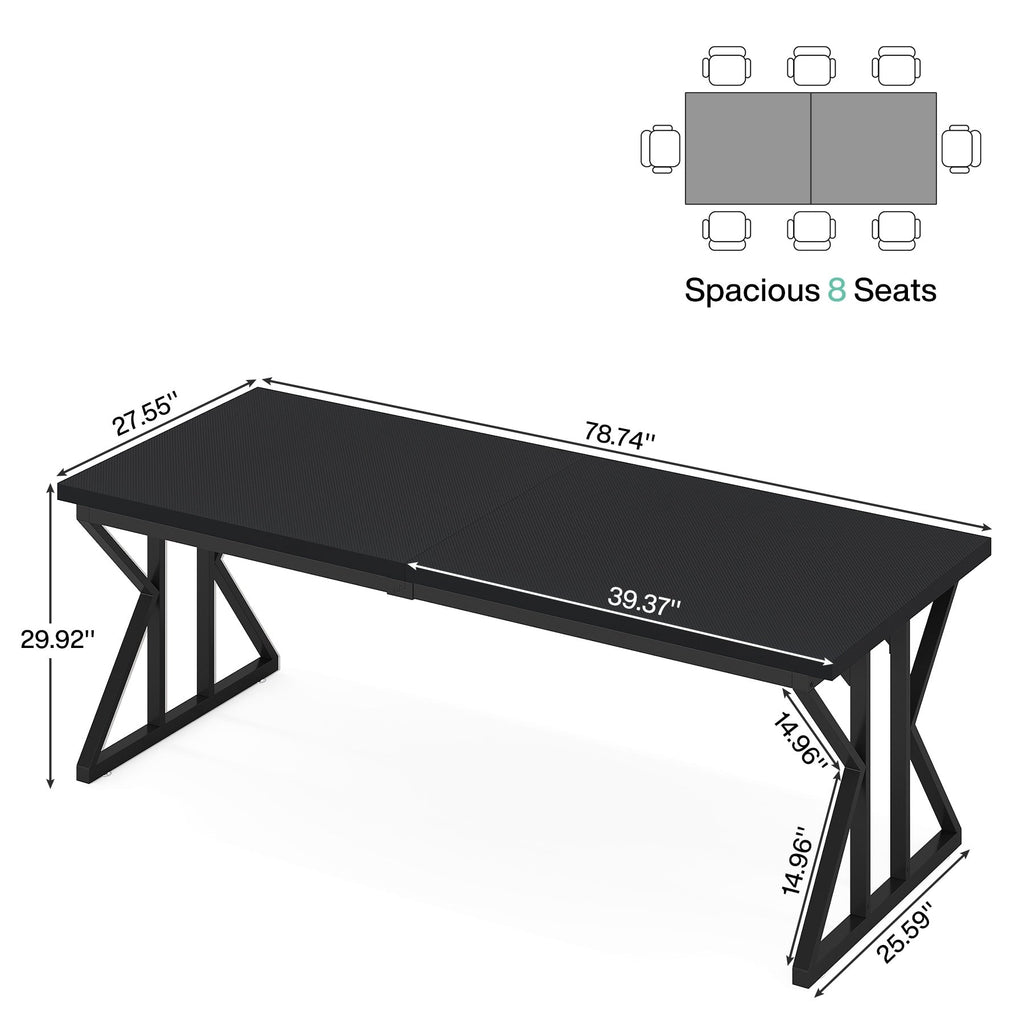 Bureau de direction de 180 cm, grand bureau d'ordinateur, poste de travail.