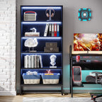 Étagère à livres et bibliothèque de 179,5 cm de hauteur, grande bibliothèque à 5 niveaux - 30 x 80 x 179,5 cm (L x l x h)