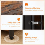 Cage pour chien 70.86'' en forme de meuble, grand modèle pour TV, avec coussin et deux compartiments (sans coussin)