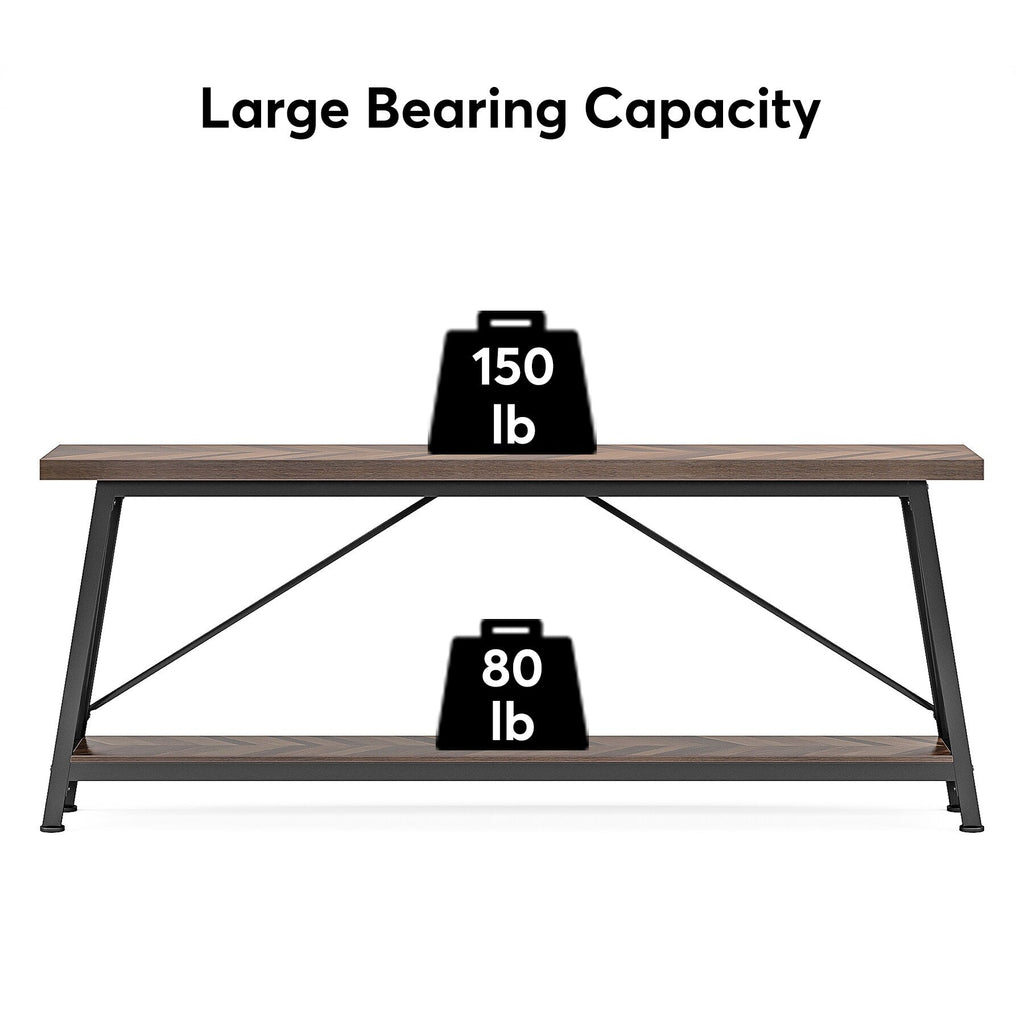 Table de salon extra longue de 180 cm, console d'entrée de style industriel