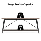 Table de salon extra longue de 180 cm, console d'entrée de style industriel