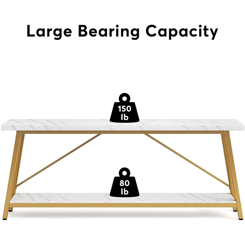 Table de salon extra longue de 180 cm, console d'entrée de style industriel