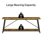 Table de salon extra longue de 180 cm, console d'entrée de style industriel