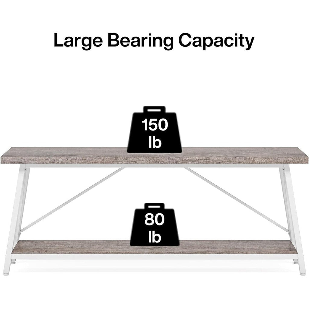 Table de salon extra longue de 180 cm, console d'entrée de style industriel