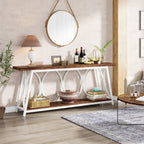 Table de console extra longue de 180 cm, table d'appoint pour canapé, pour salon.