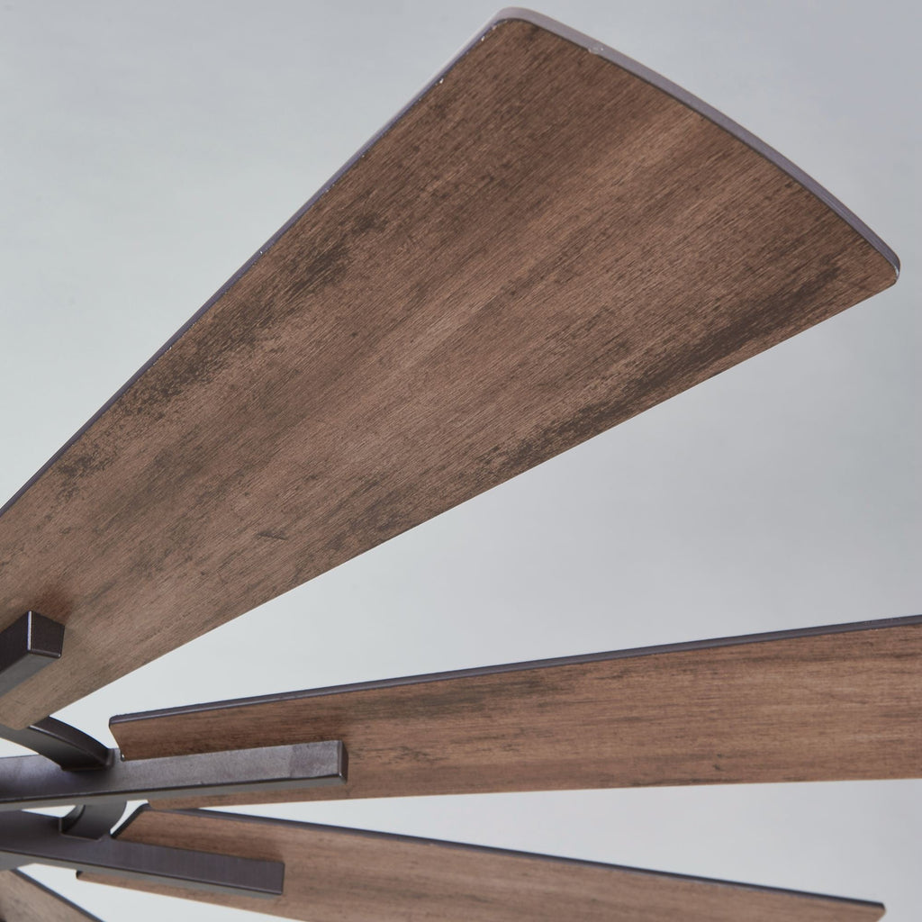 Grand ventilateur de plafond à 60 pouces en bronze patiné avec éclairage et télécommande - 60 pouces