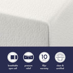 Matelas en mousse à mémoire de forme à 8 couches de Crown Comfort