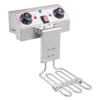 Friteuse à bain unique à robinet en acier inoxydable de 8,5 QT, 1700 W max, avec grande poignée