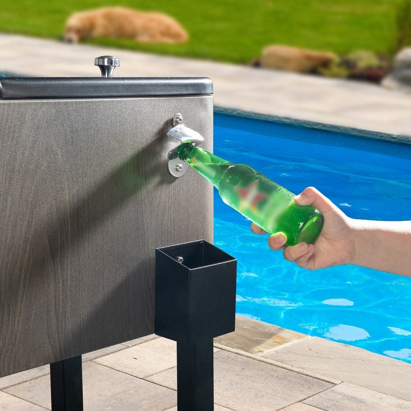 Glacière à boissons sur roulettes de 80 QT pour terrasse - 80 QT