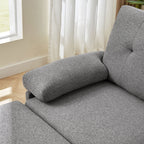 Canapé d'angle en forme de L de 86,22 pouces avec poches de rangement latérales