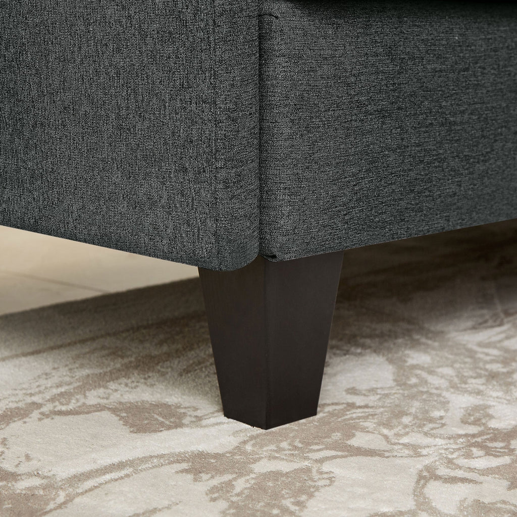 Canapé d'angle en forme de L de 86,22 pouces avec poches de rangement latérales