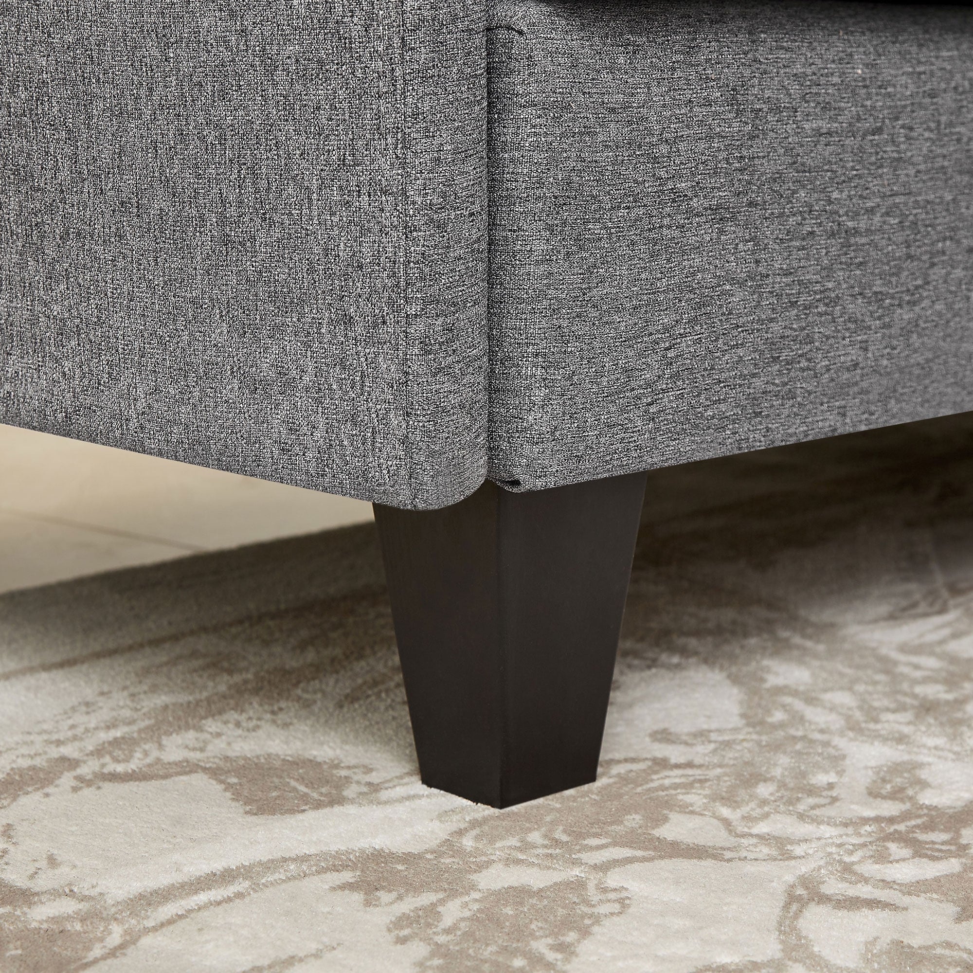 Canapé d'angle en forme de L de 86,22 pouces avec poches de rangement latérales