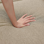 Canapé d'angle en forme de L de 86,22 pouces avec poches de rangement latérales