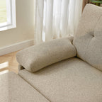 Canapé d'angle en forme de L de 86,22 pouces avec poches de rangement latérales