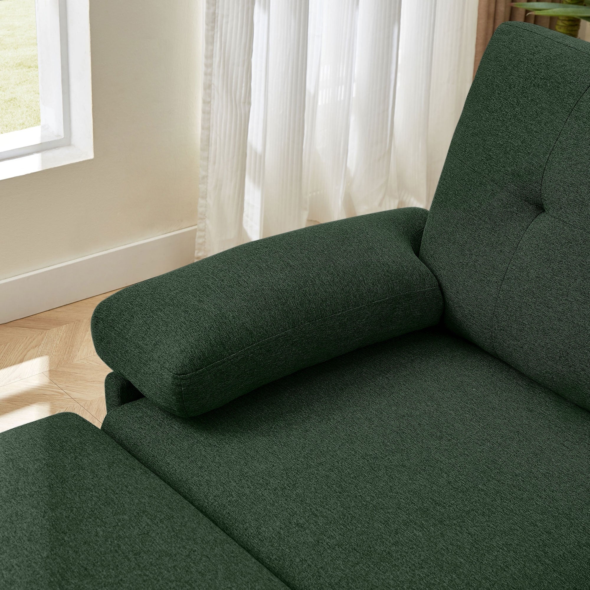 Canapé d'angle en forme de L de 86,22 pouces avec poches de rangement latérales