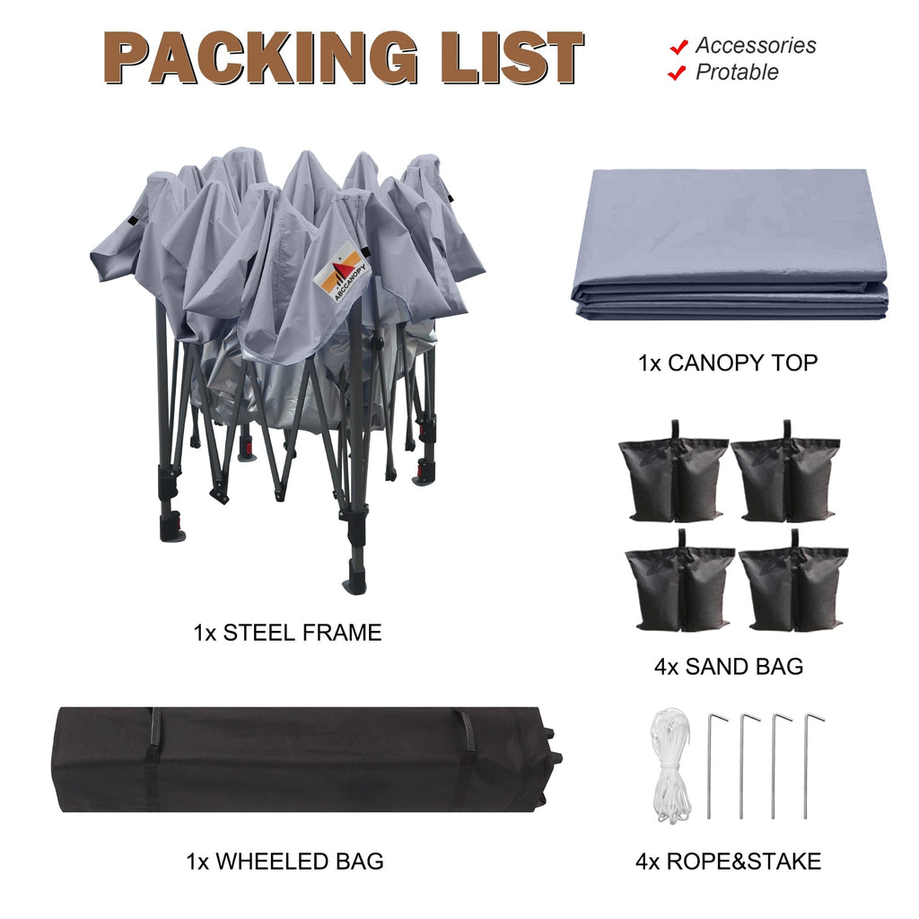 ABCCANOPY Tente de parasol pliable facile à installer, durable, pour extérieur.