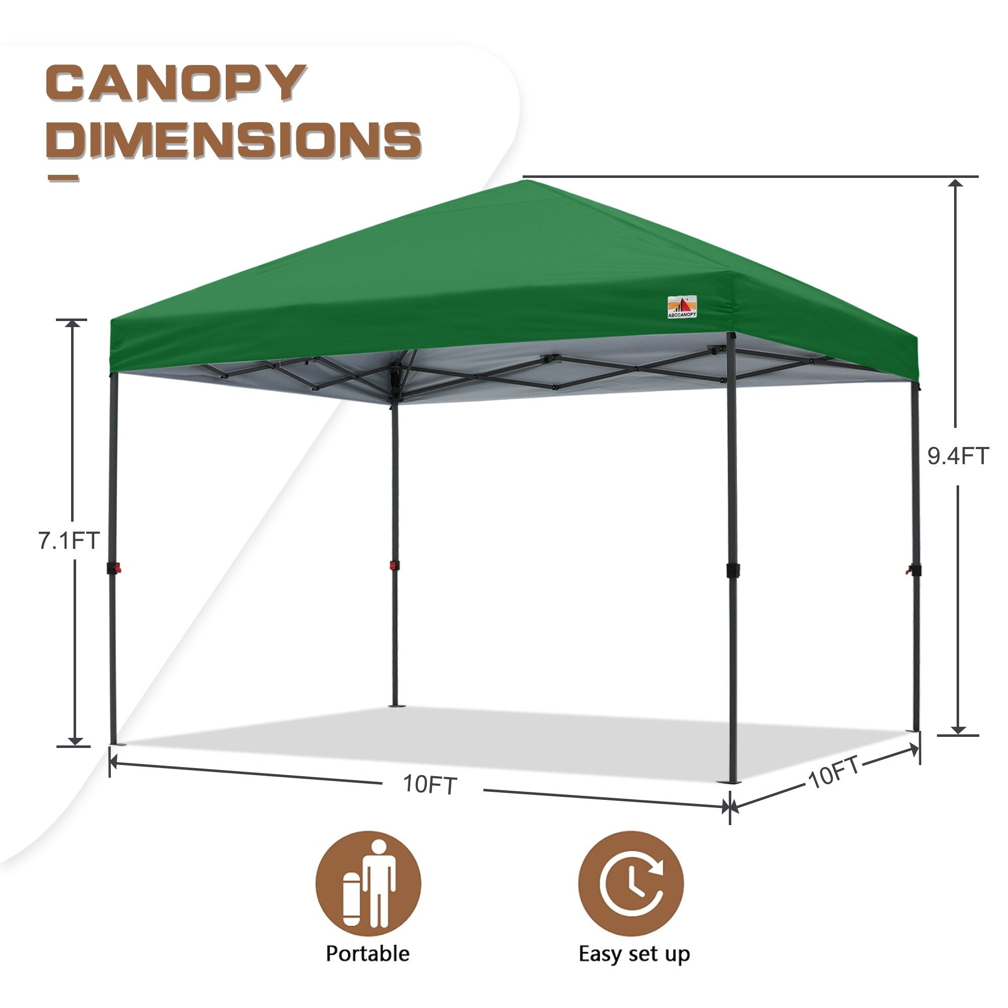ABCCANOPY Tente de parasol pliable facile à installer, durable, pour extérieur.