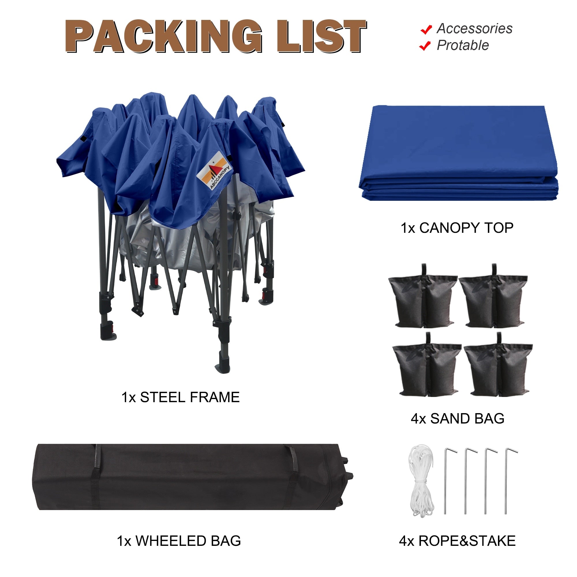 ABCCANOPY Tente de parasol pliable facile à installer, durable, pour extérieur.