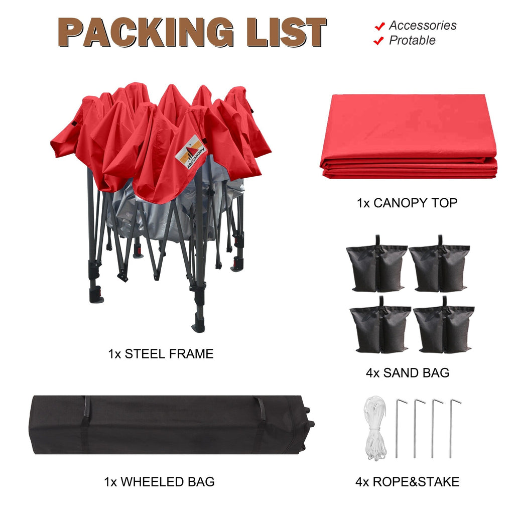 ABCCANOPY Tente de parasol pliable facile à installer, durable, pour extérieur.