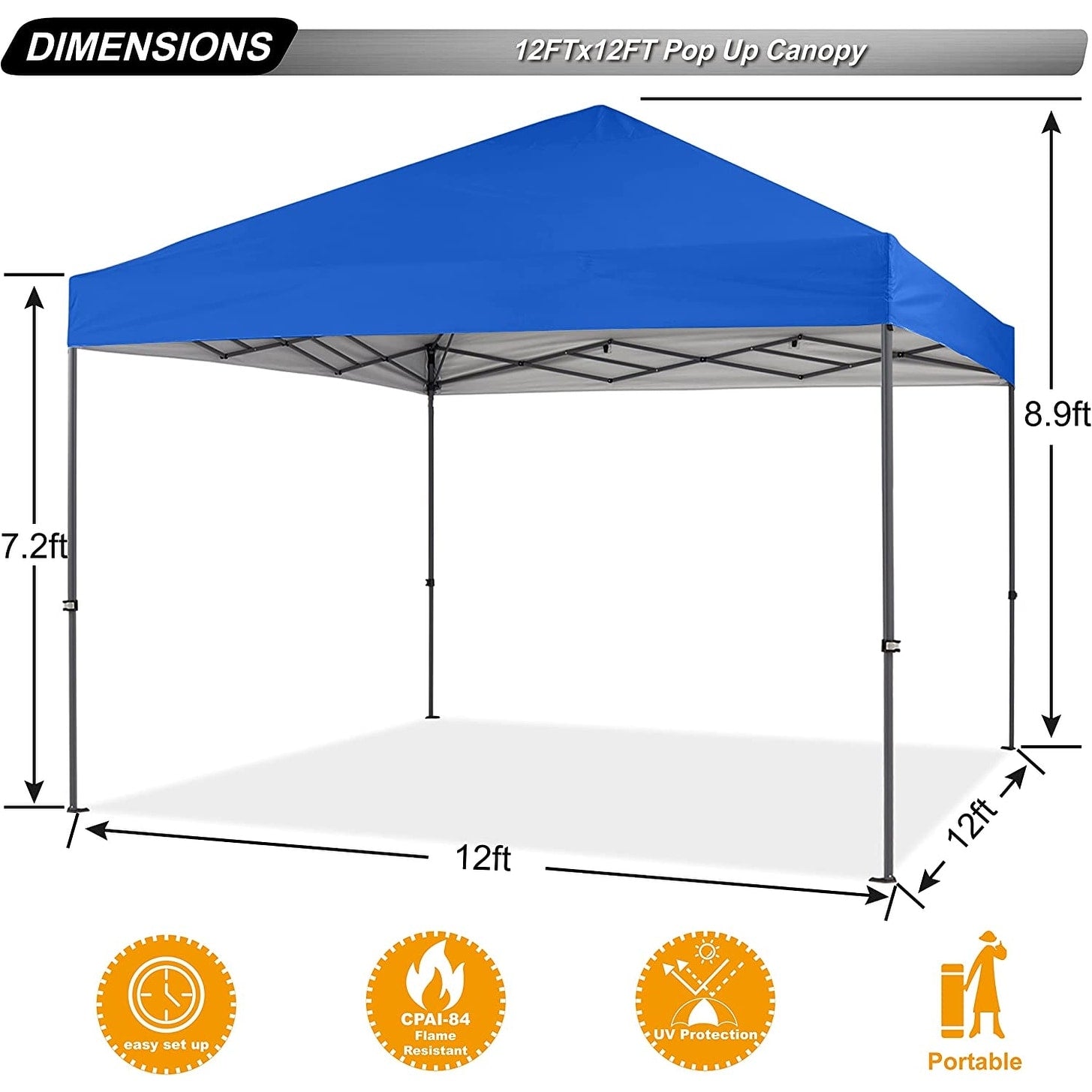 ABCCANOPY Tente de parasol pliable facile à installer, durable, pour extérieur.
