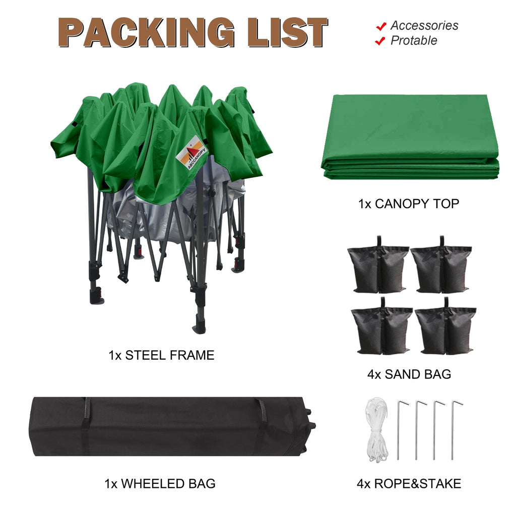 ABCCANOPY Tente de parasol pliable facile à installer, durable, pour extérieur.