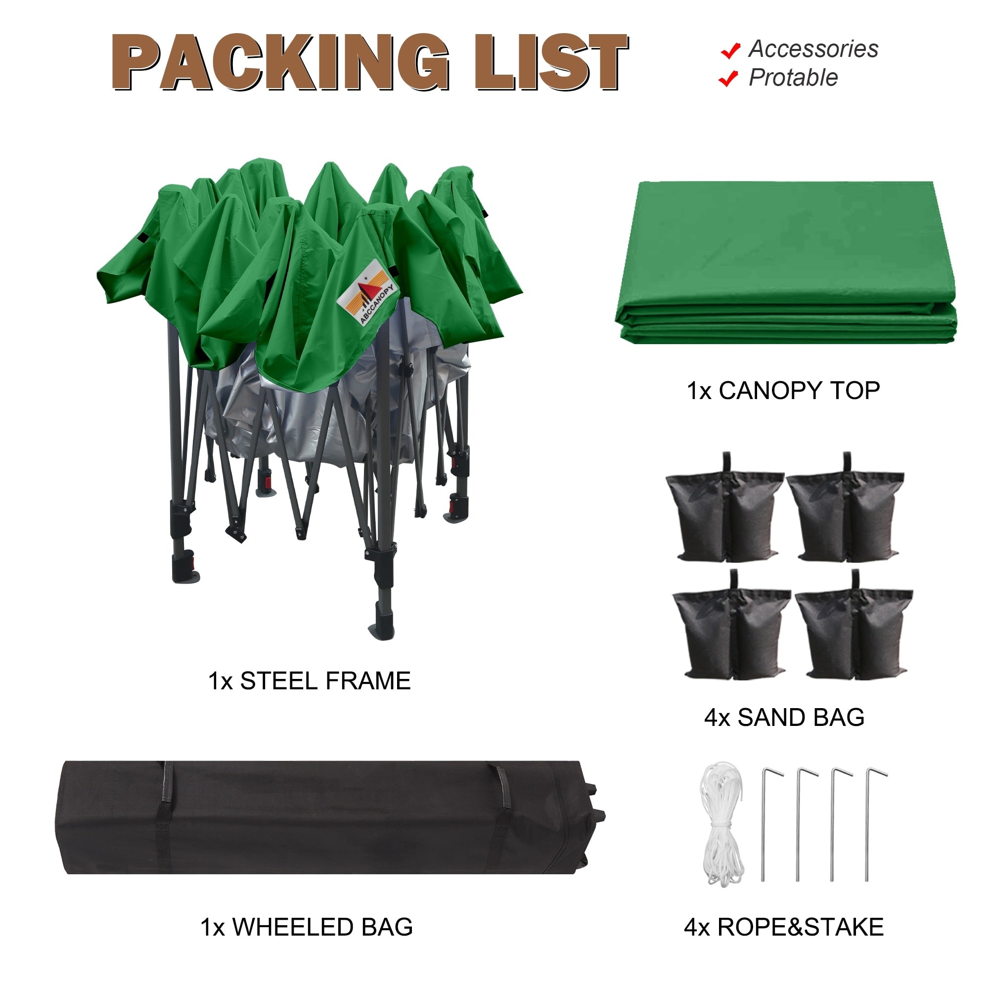 ABCCANOPY Tente de parasol pliable facile à installer, durable, pour extérieur.