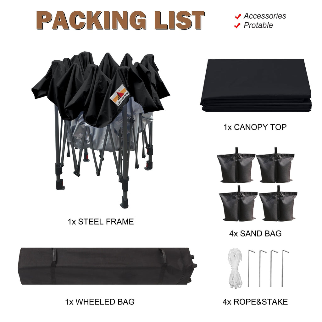 ABCCANOPY Tente de parasol pliable facile à installer, durable, pour extérieur.